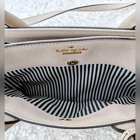 Kate Spade, Satchel/Crossbody Bag, Book Stripe Poly Twill Lining, & Duster Bag - Picture 6 of 16